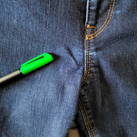 Loft Curvy Flare Jeans - Sz 8, Dark Blue - Picture 6 of 10